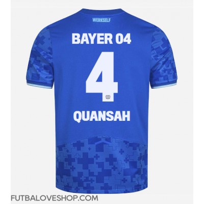 Dres Bayer Leverkusen Jarell Quansah #4 Tretina 2025-26 Krátky Rukáv Dres Bayer Leverkusen Jarell Quansah #4 Tretina 2025-26 Krátky Rukáv